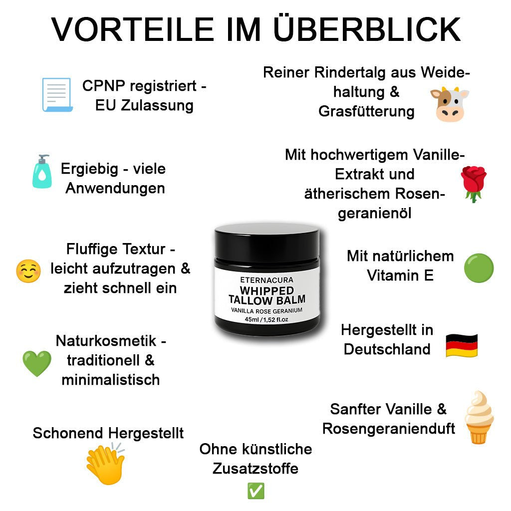 Whipped Tallow Creme Vanille + Rosengeranie & Vitamin E - Eternacura_tallowskincare